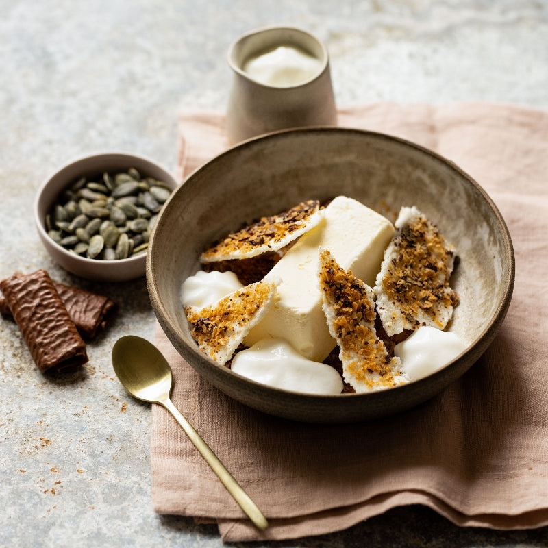 Parfait glacé à la courge et aux trois Crêpes Dentelle Gavottes